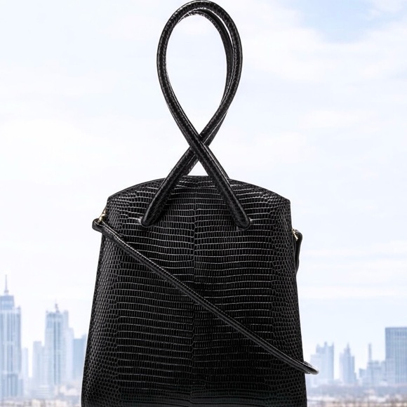 Little Liffner Elegant Black Textured Women's Bag - Picture 1 of 10